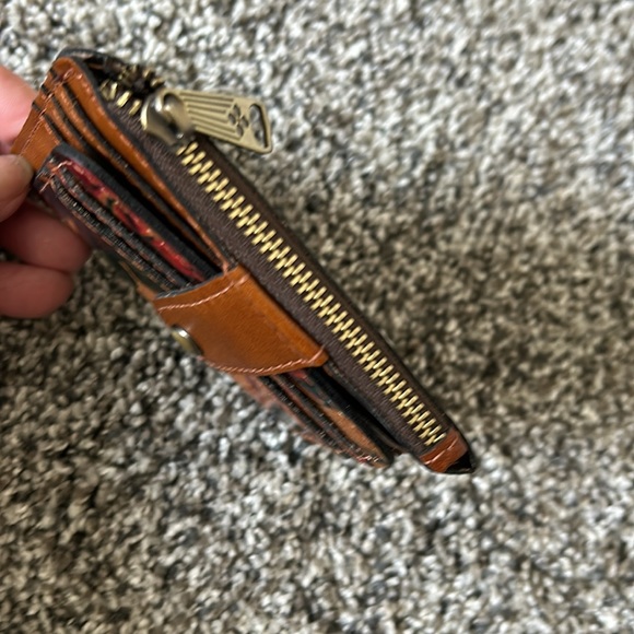 Patricia Nash Floral Card Holder - Red and Brown - Picture 4 of 5